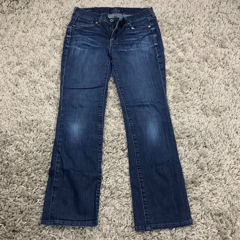 Lucky Brand Womens Brooke Boot Dark Wash‎ Denim Jeans Size 2 26 Stretch Bohemian
